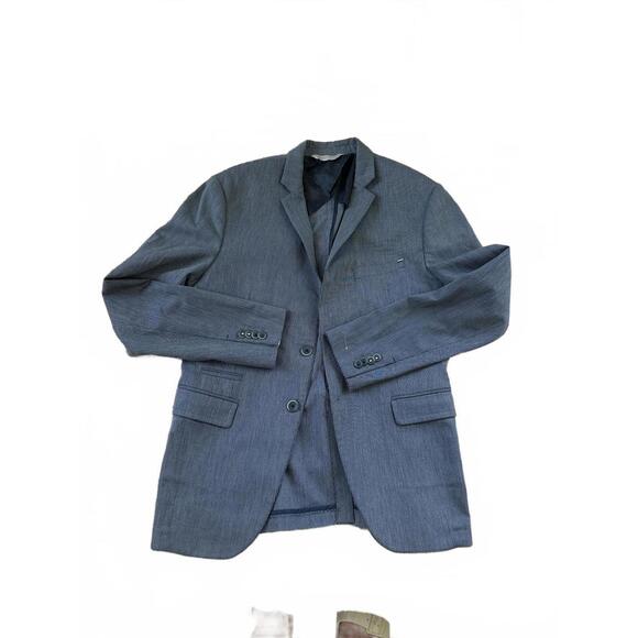 Zara Man Slim Fit Blazer Elegant Gray Suit Jacket NWOT